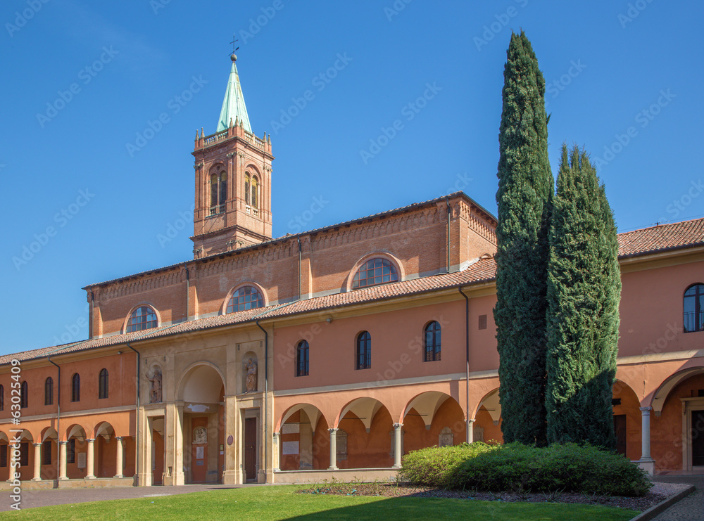 Bologna -  Saint Girolamo church from atrium.