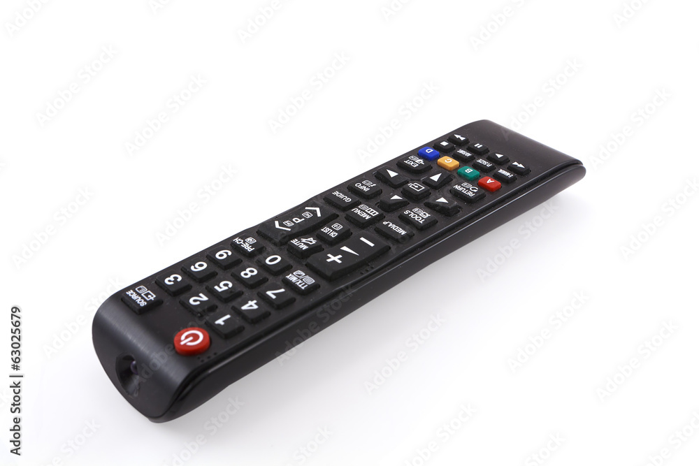 Tv remote control on white background Tv remote control on white background