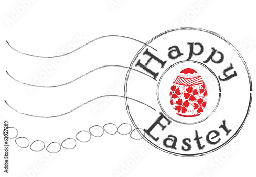 Happy Easter stamp