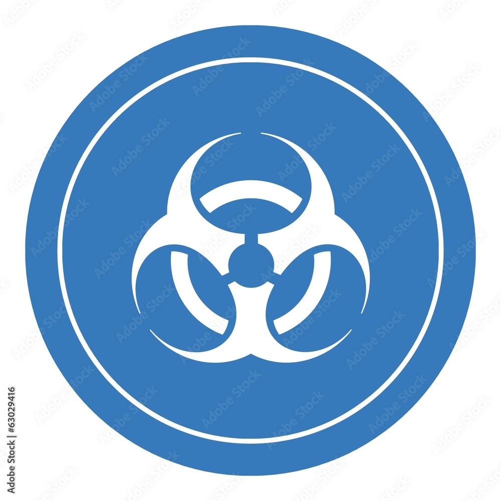 Symbole Danger biologique dans un panneau Symbole Danger biologique dans un panneau