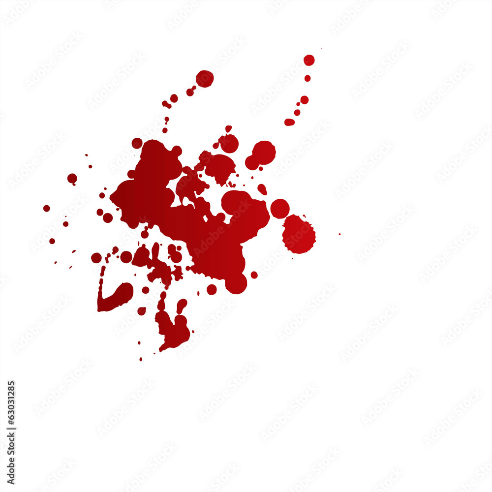 Blood stains isolated on white background Blood stains isolated on white background