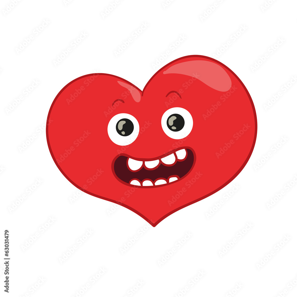 Obraz premium Illustration of a heart character