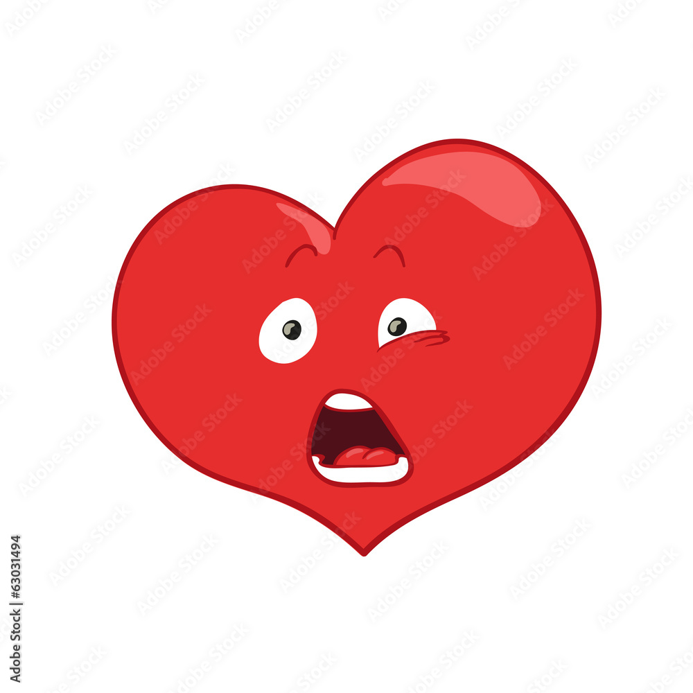 Illustration of a heart character Illustration of a heart character
