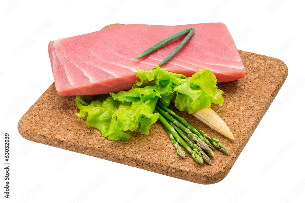 Tuna raw steak