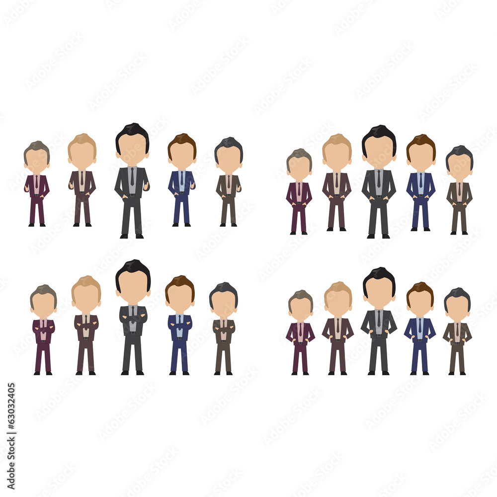 Business Peoples - Isolated On White Background