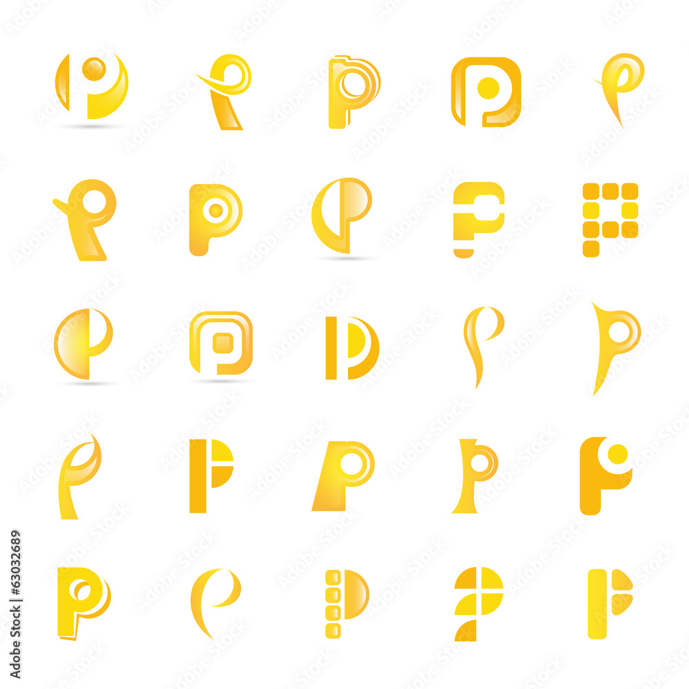 Unusual Letters Set - Isolated On White Background Unusual Letters Set - Isolated On White Background