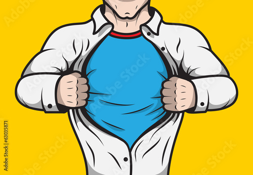 Disguised comic book superhero
