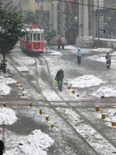 Istanbul snowing photo