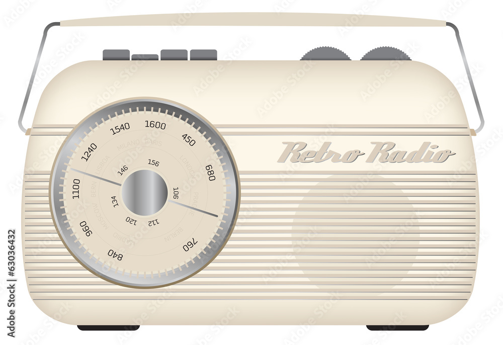 Fototapeta premium Retro Mono Radio