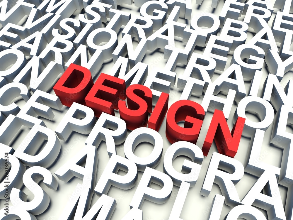 Word Design in red. Keyword concept. Word Design in red. Keyword concept.