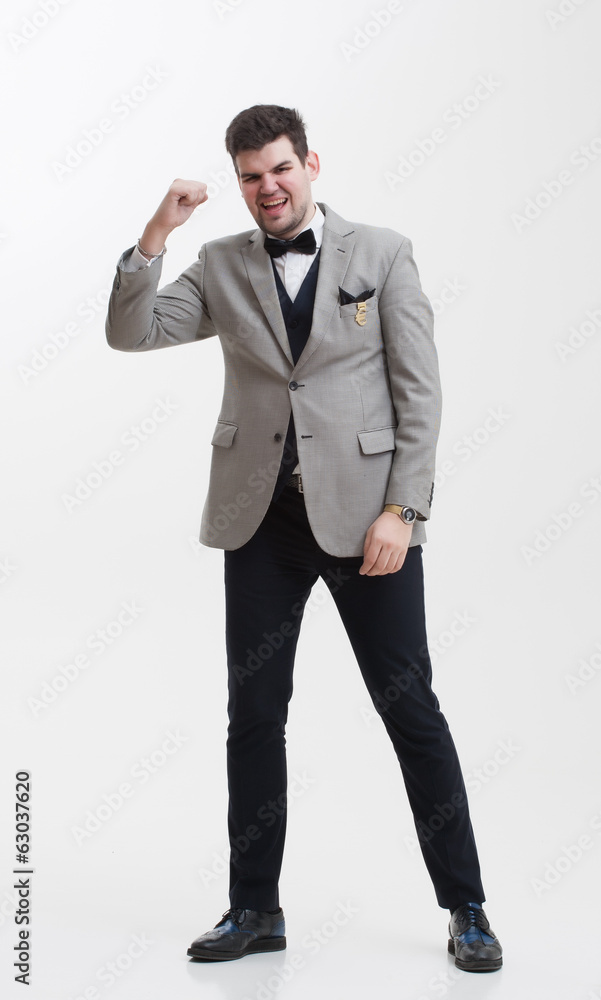 European businessman in triple suit. European businessman in triple suit.