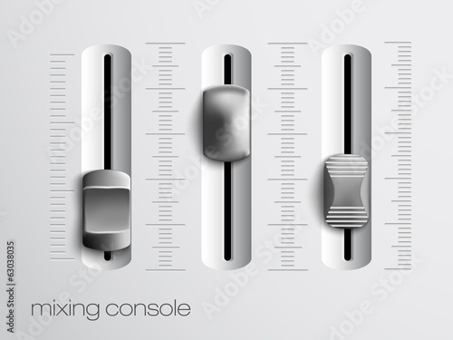 mixing console faders