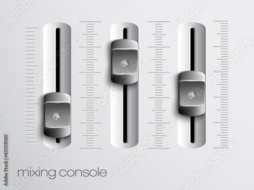 mixing console faders