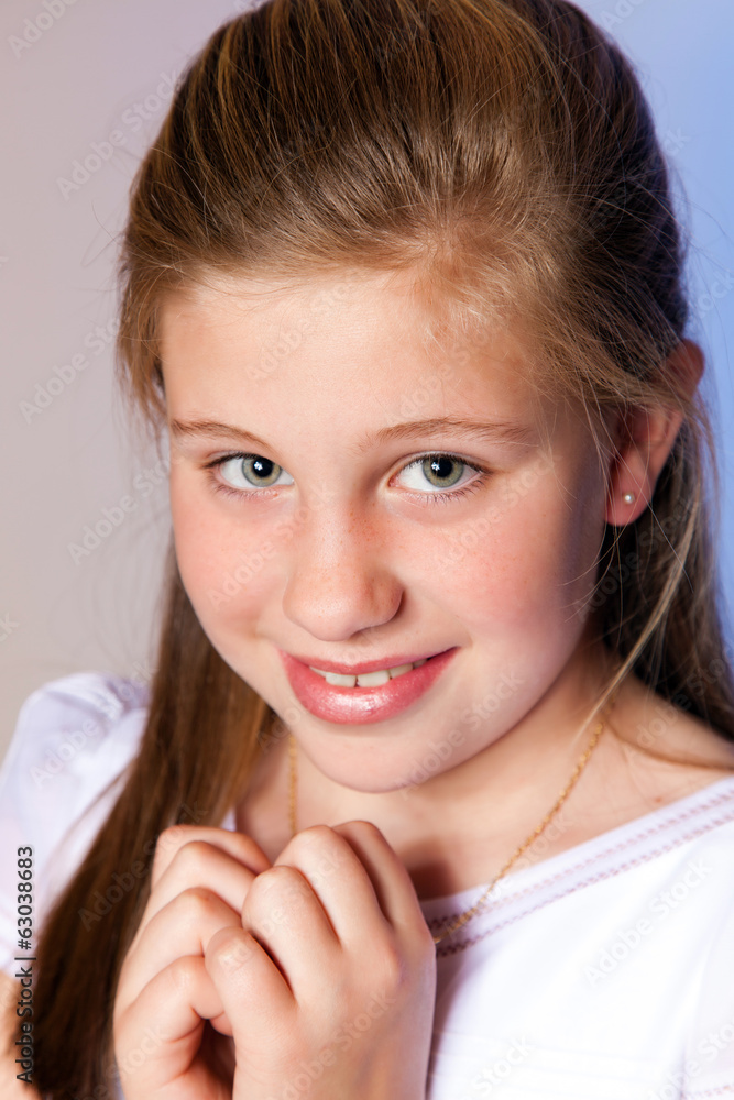 Girl in her First Communion Day Girl in her First Communion Day
