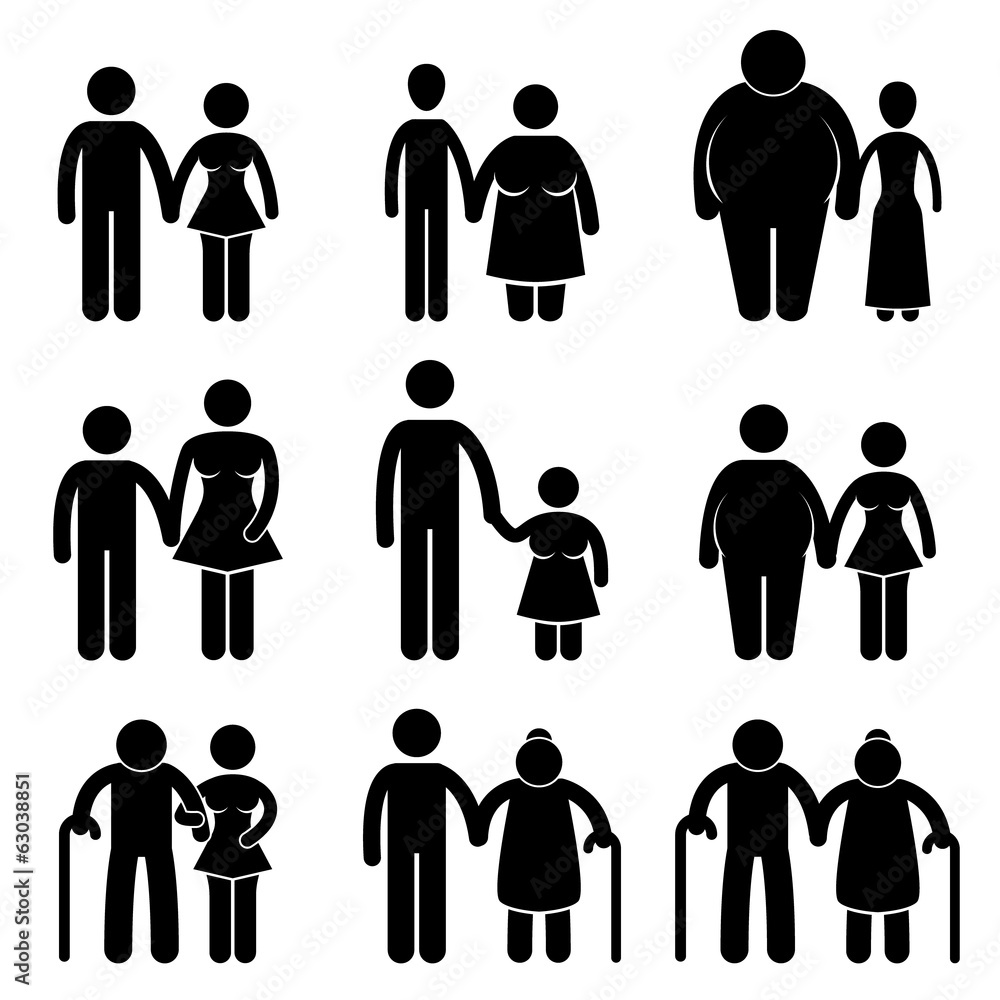 Couple Lover of Different Sizes and Ages Couple Lover of Different Sizes and Ages