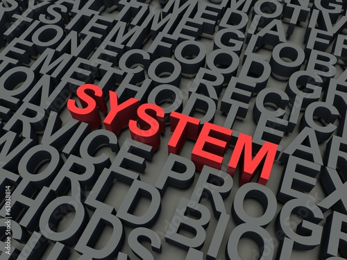 Word System. Keyword concept.
