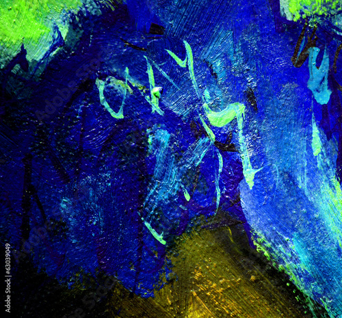 painting with dark blue,  illustration