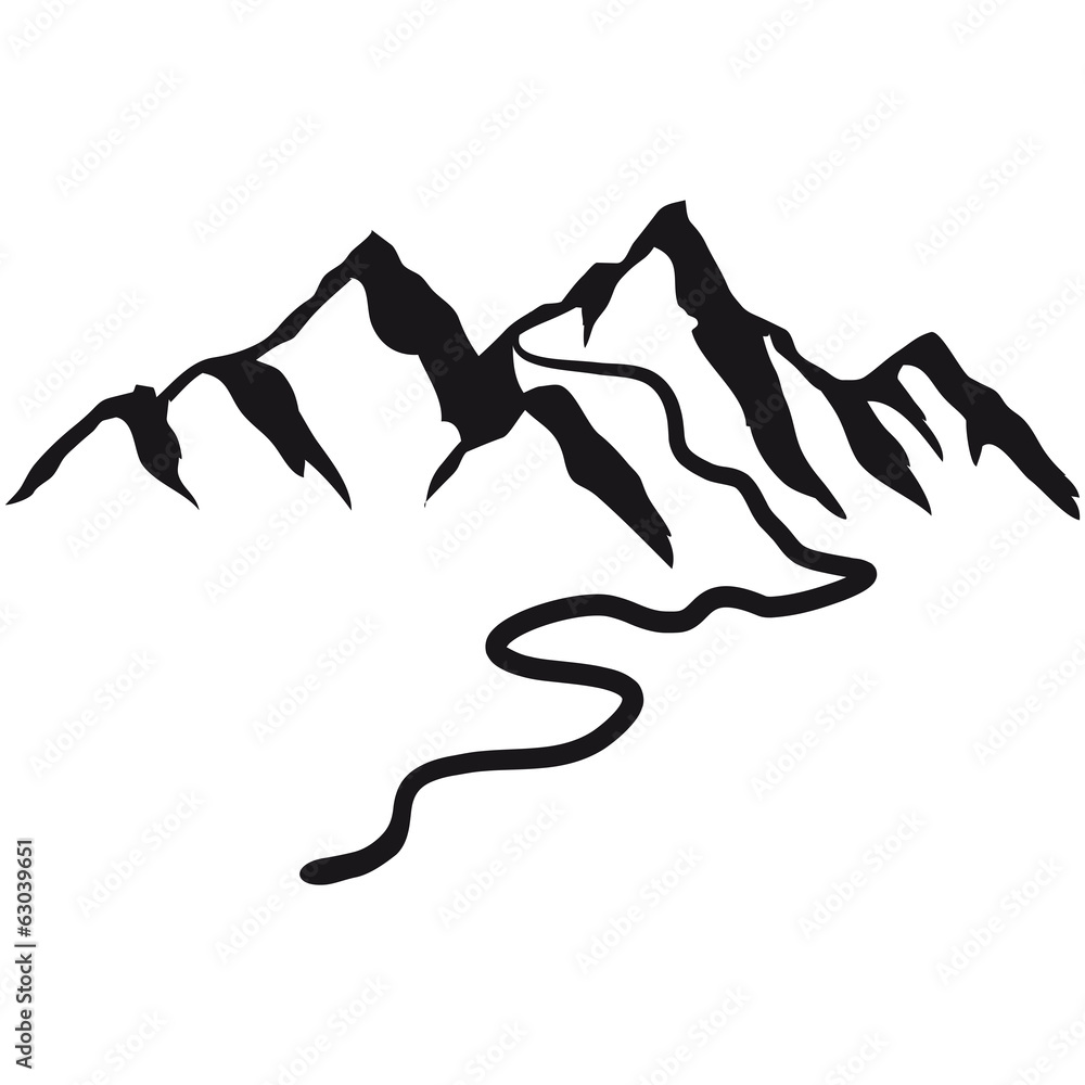 Fototapeta premium Schöne Berge Mit Wanderweg