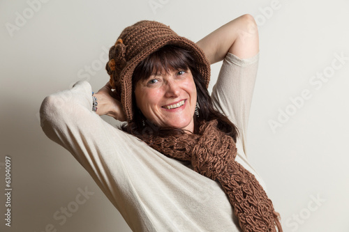 Portrait of carefree and cheerful woman