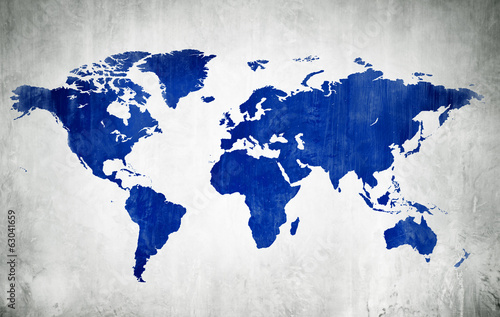 Blue Cartography Of The World #63041659