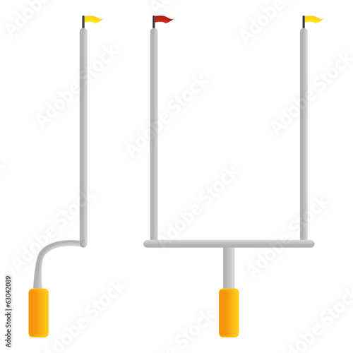 Football Goal Post  Isolated On White Background