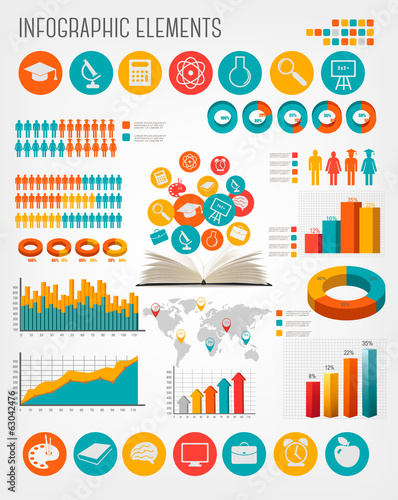 Education infographics. Vector.