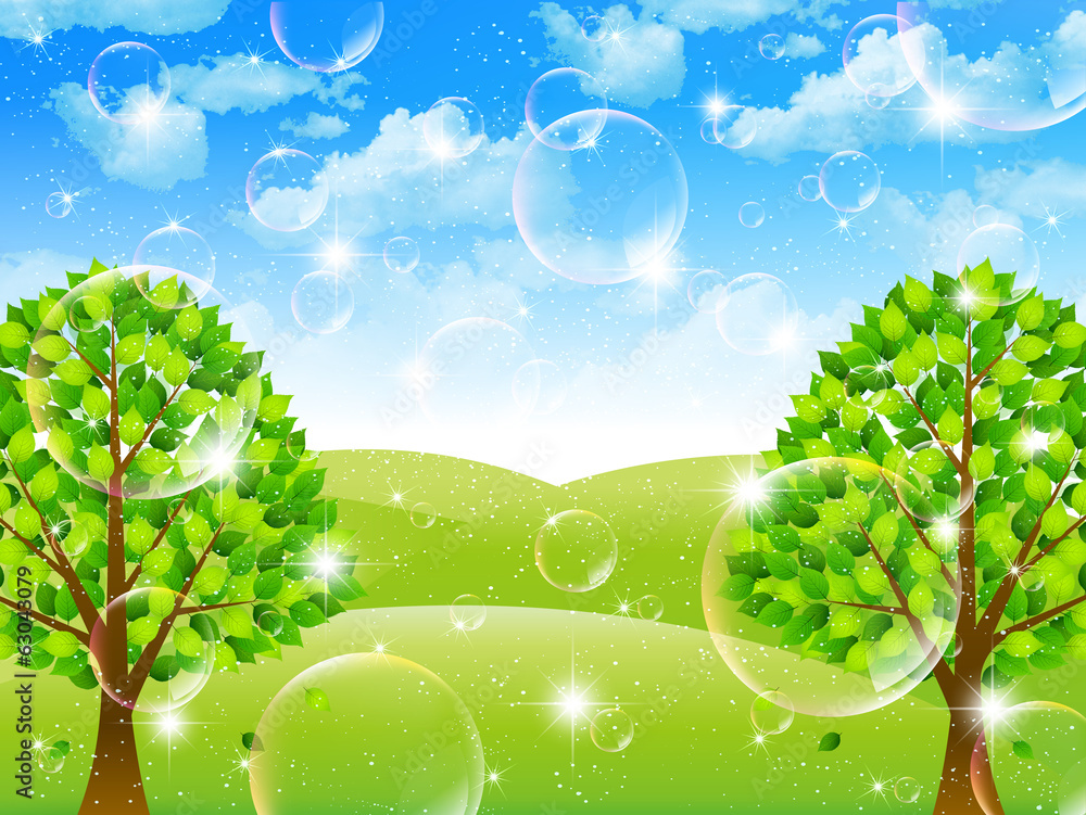 新緑　木　風景