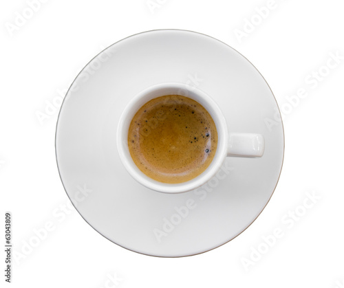 Cup of espresso coffee.