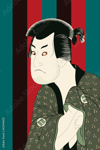 東洲斎写楽 三世坂田半五郎の藤川水右衛門のイラスト