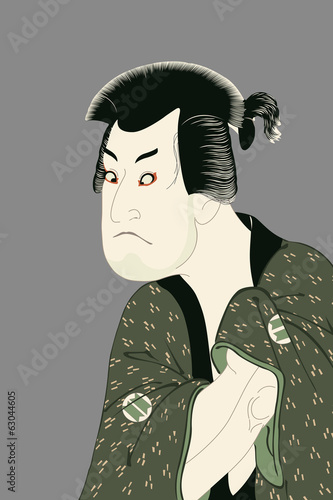東洲斎写楽 三世坂田半五郎の藤川水右衛門のイラスト