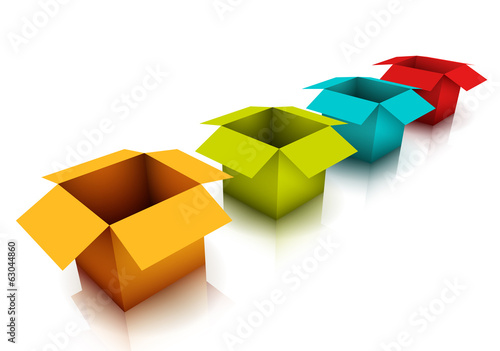 Multicolored boxes