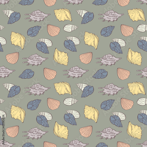 Shell seamless background 