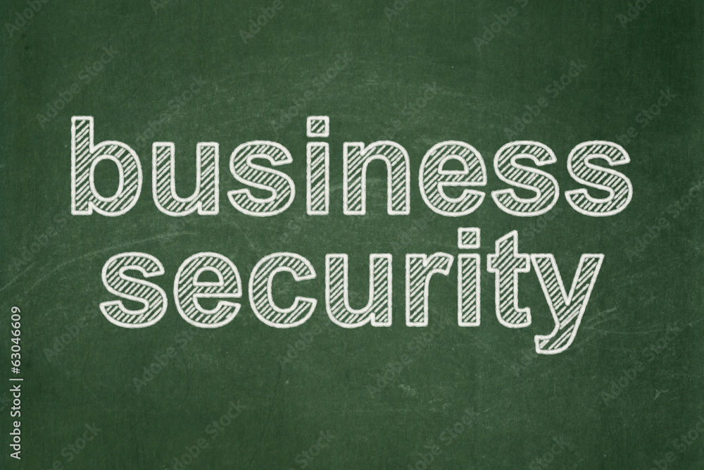 Fototapeta premium Privacy concept: Business Security on chalkboard background