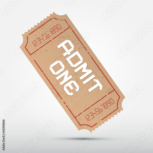 Vector Admit One Ticket Illustration