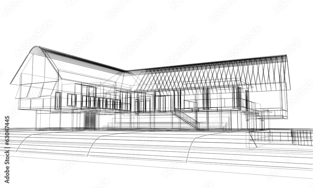 sketch design of city ,3dwire frame render sketch design of city ,3dwire frame render