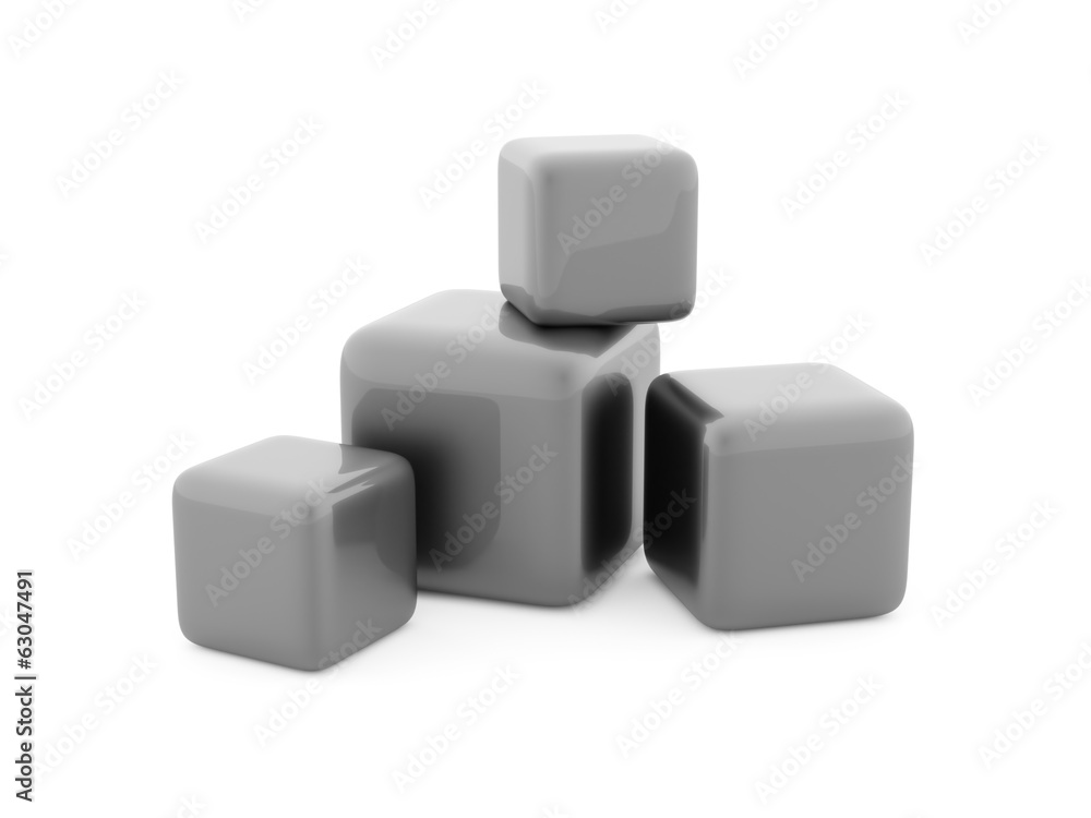 Abstract black cubes background rendered Abstract black cubes background rendered