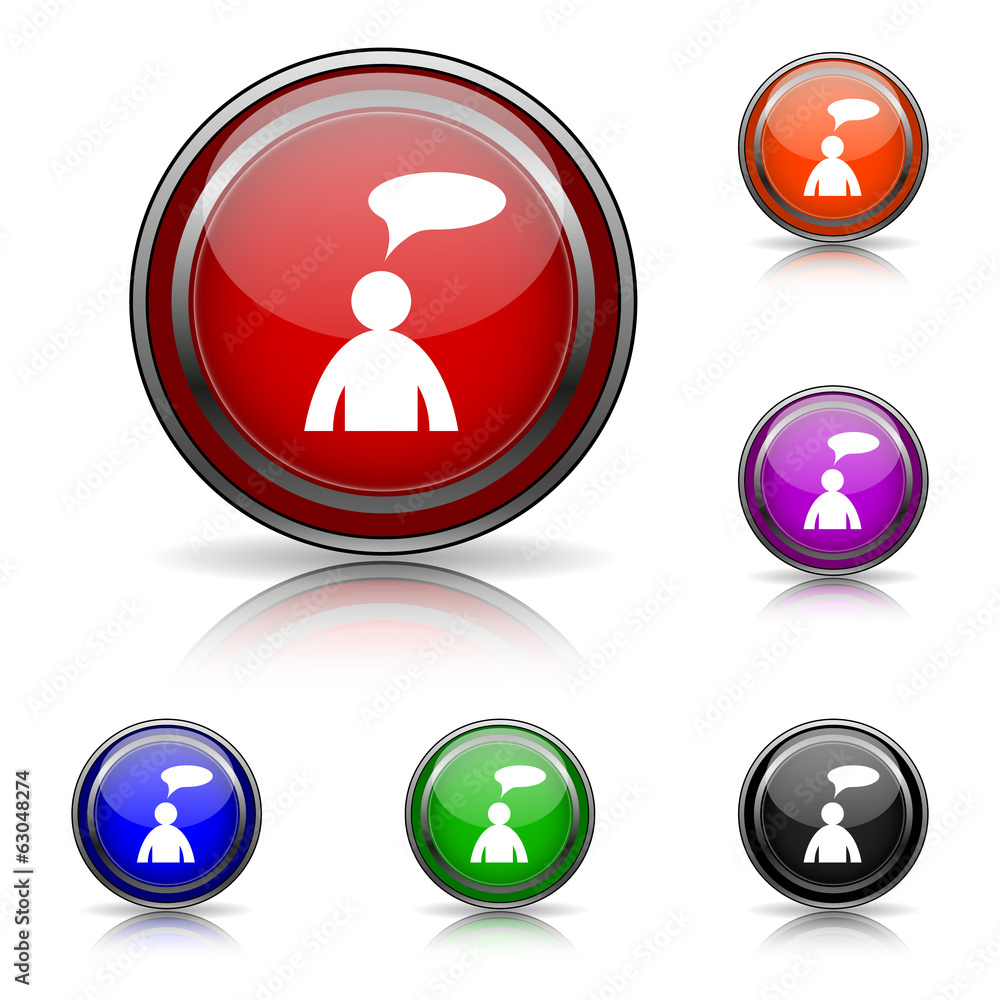 Comments icon - man with bubble Comments icon - man with bubble