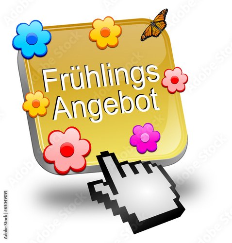 Frühlings Angebot Button mit Cursor