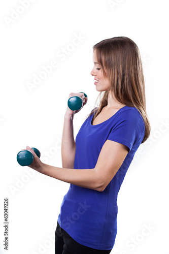 Beauty girl exercising