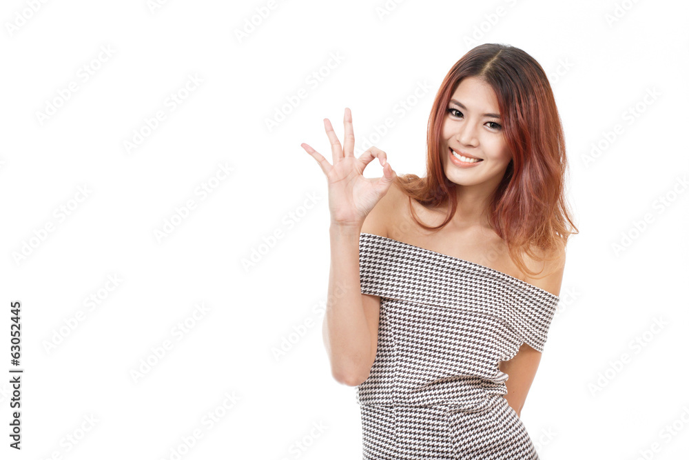 woman show ok, approval, accepting, positive hand sign woman show ok, approval, accepting, positive hand sign