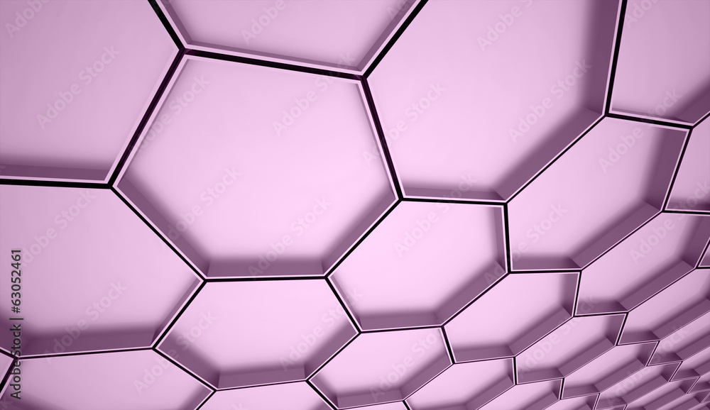 Purple hexagons cell Purple hexagons cell