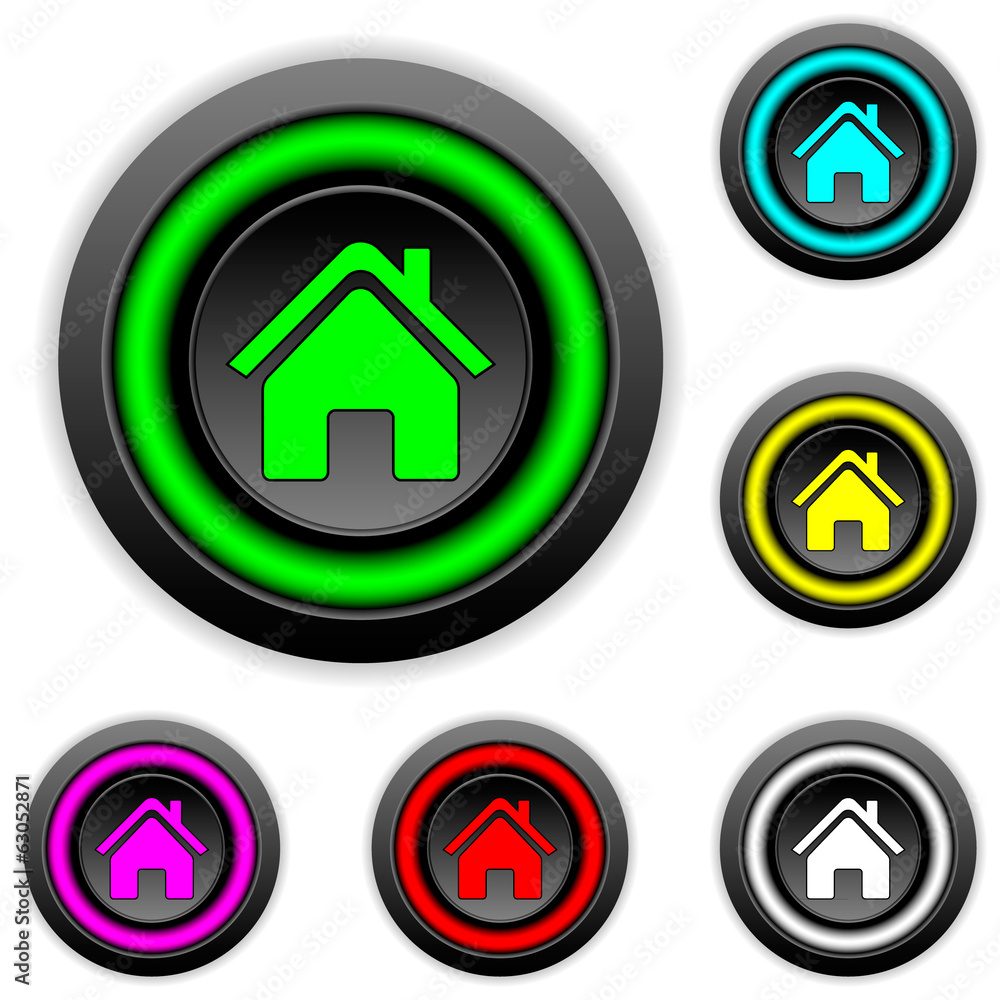 Home buttons set Home buttons set