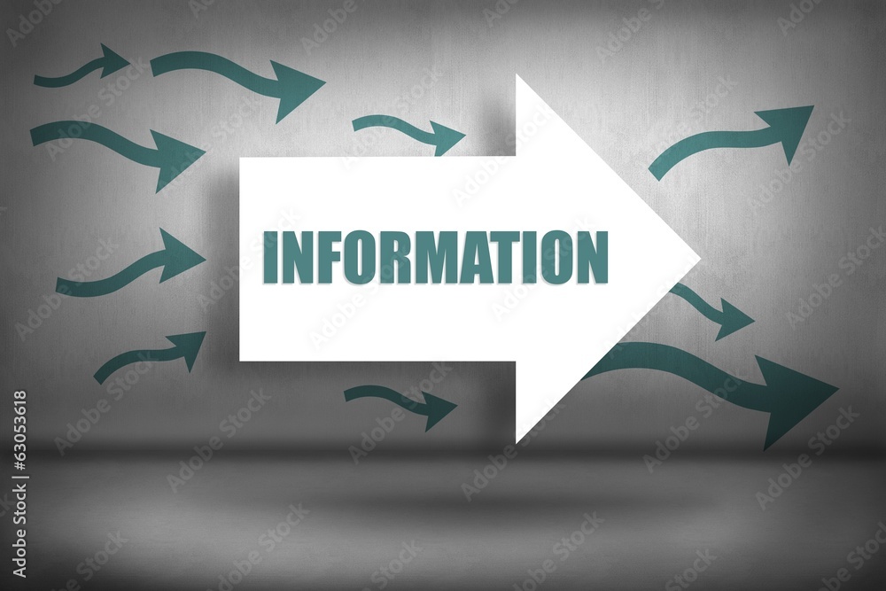 Information against arrows pointing Information against arrows pointing
