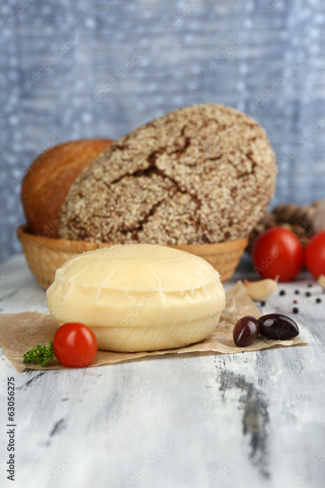 Tasty Italian cheese on wooden table Tasty Italian cheese on wooden table
