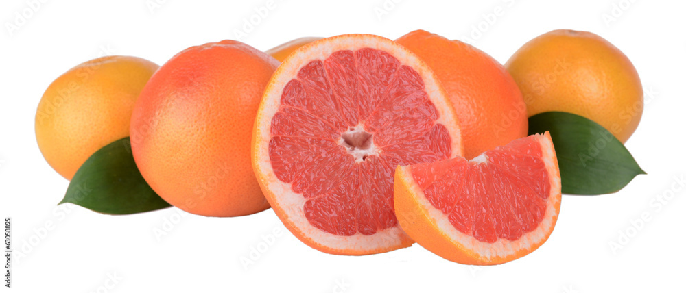 Ripe grapefruit isolated on white Ripe grapefruit isolated on white