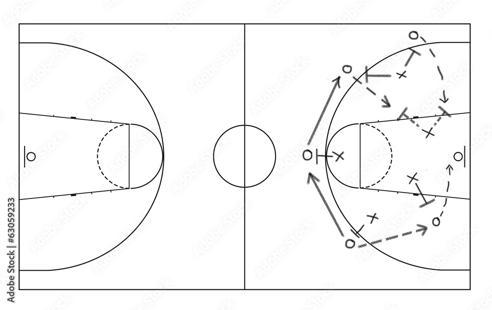 Fototapeta premium Game strategy drawn on whiteboard