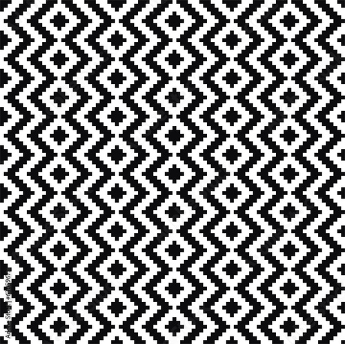 Black and white pattern. Vector ornament.