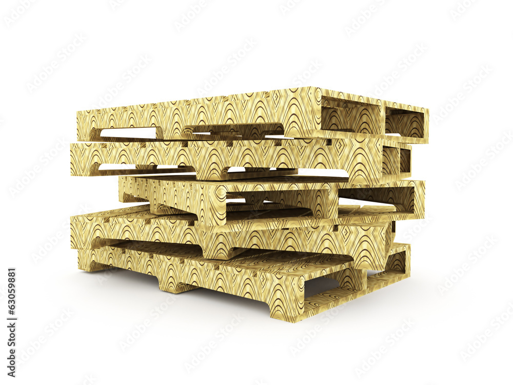 Palettes rendered isolated Palettes rendered isolated