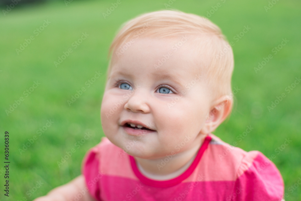 portrait of a smiling baby portrait of a smiling baby
