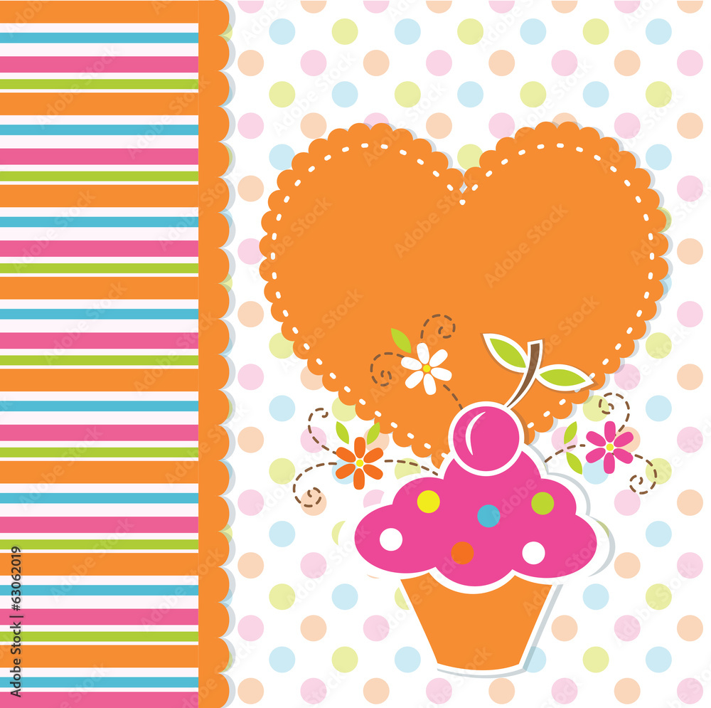 Cute cupcake background Cute cupcake background